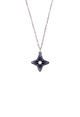 Mini Shuriken Black Mirrored Necklace