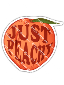 Just Peachy Sticker