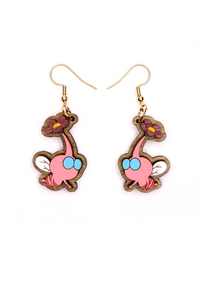 Pink Flying Pikmin Earrings